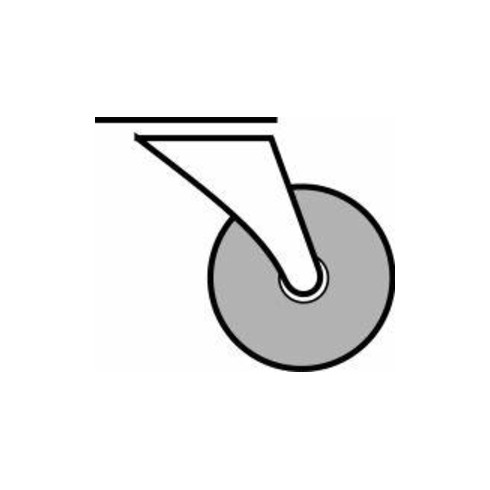 Lenkr. Polyure./EdelstahlRad-d 80 mm,100 Kg Tragf.