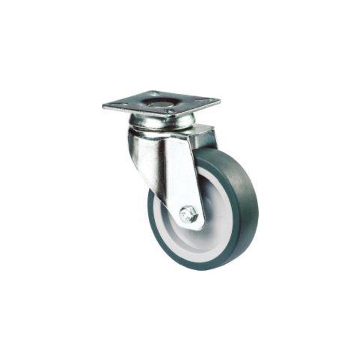 Lenkrolle 125 mm LG G1 Stahlbl verz. Gummirad