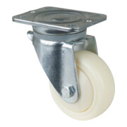 BS Rollen Lenkrolle D.125mm Trgf.450kg Ku.Platte L138xB110mm Farbe Rl.weiß