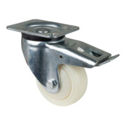 BS Rollen Lenkrolle D.125mm Trgf.450kg m.Festst.Ku.135x110mm weiß