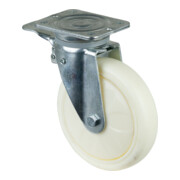 BS Rollen Lenkrolle D.200mm Trgf.600kg m.Festst.Ku.138x110mm weiß