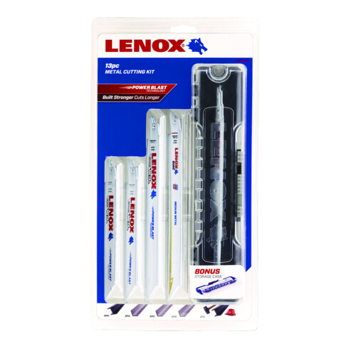 LENOX BIM jeu de lames de scie alternative 13 pcs. pour métal 3 x 614R, 3 x 618R, 2 x 818G, 3 x 818R, 2 x 960R
