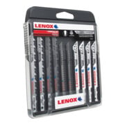 LENOX Jeu de lames de scie sauteuse Universal 10 pièces, arbre en T, y compris la boîte : 2 x C450T, 2 x C416T, 2 x C320TS, 2 x B314T, 2 x B324T-1