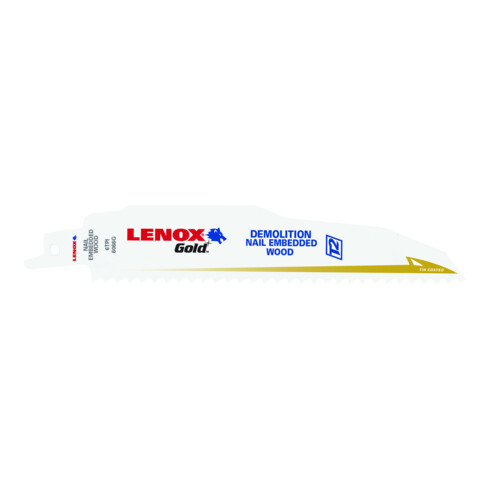 LENOX TiN lame de scie alternative pour travaux de démolition 152 x 22 x 1,6mm