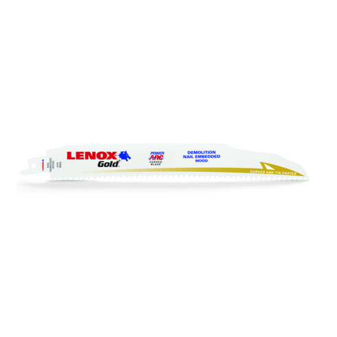 LENOX TiN-Säbelsägeblatt für Abbruch- und Rettungsarbeiten 229 x 22 x 1,6mm