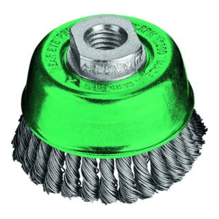 Lessmann Brosse à casserole en acier inox tressé 65x0,5mm poils 30x6mm fil tressé