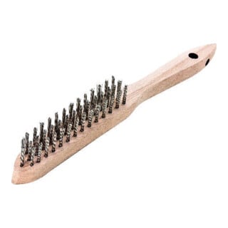 Lessmann Brosse à fil lisse acier 0,35 mm 4 rangs