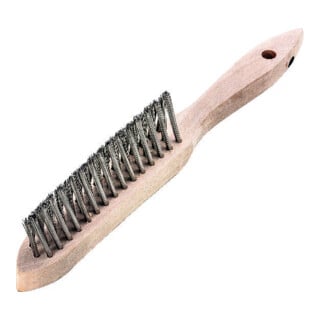 Lessmann Brosse à joint d'angle inox lisse 3 rangs 0,35 mm