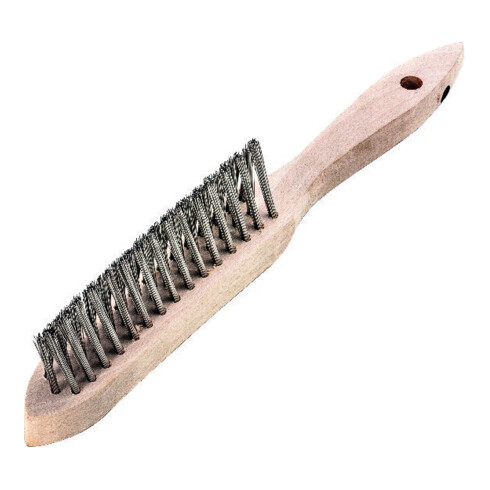 Lessmann Brosse à joint d'angle inox lisse 3 rangs 0,35 mm