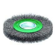 Lessmann Brosse circulaire (verte) fil INOX 0,30 mm,⌀ brossexlargeur brosse: 178X23 mm
