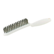 LESSMANN Brosse métallique L.285mm fil acier inox ondulé 0,35mm 4 rangs