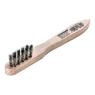 LESSMANN Brosse pour bougies d'allumage L.150mm fil acier inox ondulé 0,15mm 3 rangs