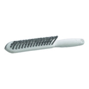 Lessmann Brosse pour cordon de soudure, avec manche en plastique Fil INOX lisse 0,35 mm