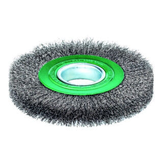 Lessmann Brosse ronde inox 150x23/25mm, ondulée 0,3mm