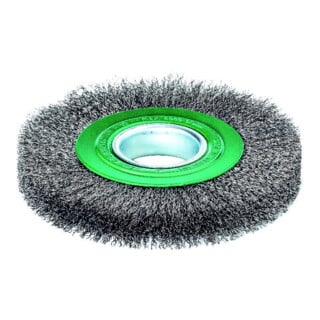 Lessmann Brosse ronde inox 200x24/27mm, ondulée 0,3mm