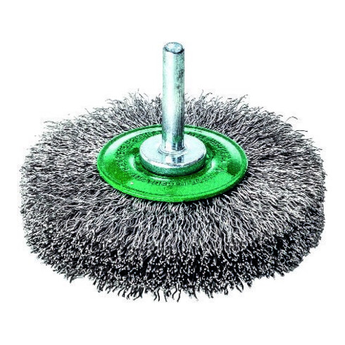 Lessmann Brosse ronde ondulée V4A avec tige 50x10x0,3mm
