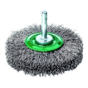 Lessmann Brosse ronde ondulée V4A avec tige 50x10x0,3mm