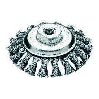 LESSMANN Conische borstel gebogen Staaldraad 0,50 mm, Borstel-⌀ D1 x schroefdraad M: 100XM14mm