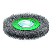Lessmann Draht-Rundbürste (grün) INOX-Draht 0,30 mm, Bürsten-⌀xBesatzbreite: 178X23 mm