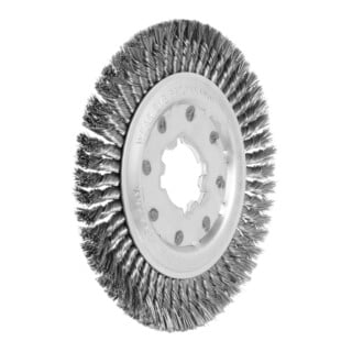 LESSMANN Enkelrijige ronde borstel, gedraaid Staaldraad 0,50 mm, Borstel-⌀ D1xbezettingsbreedte L1: 250X15 mm
