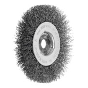 LESSMANN Enkelrijige ronde borstel RVS-draad 0,30 mm, Borstel-⌀ D1xborstelbreedte: 100X12 mm