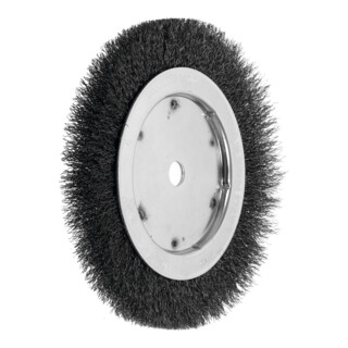 LESSMANN Enkelrijige ronde borstel Staaldraad 0,30 mm, Borstel-⌀ D1xborstelbreedte: 200X16mm