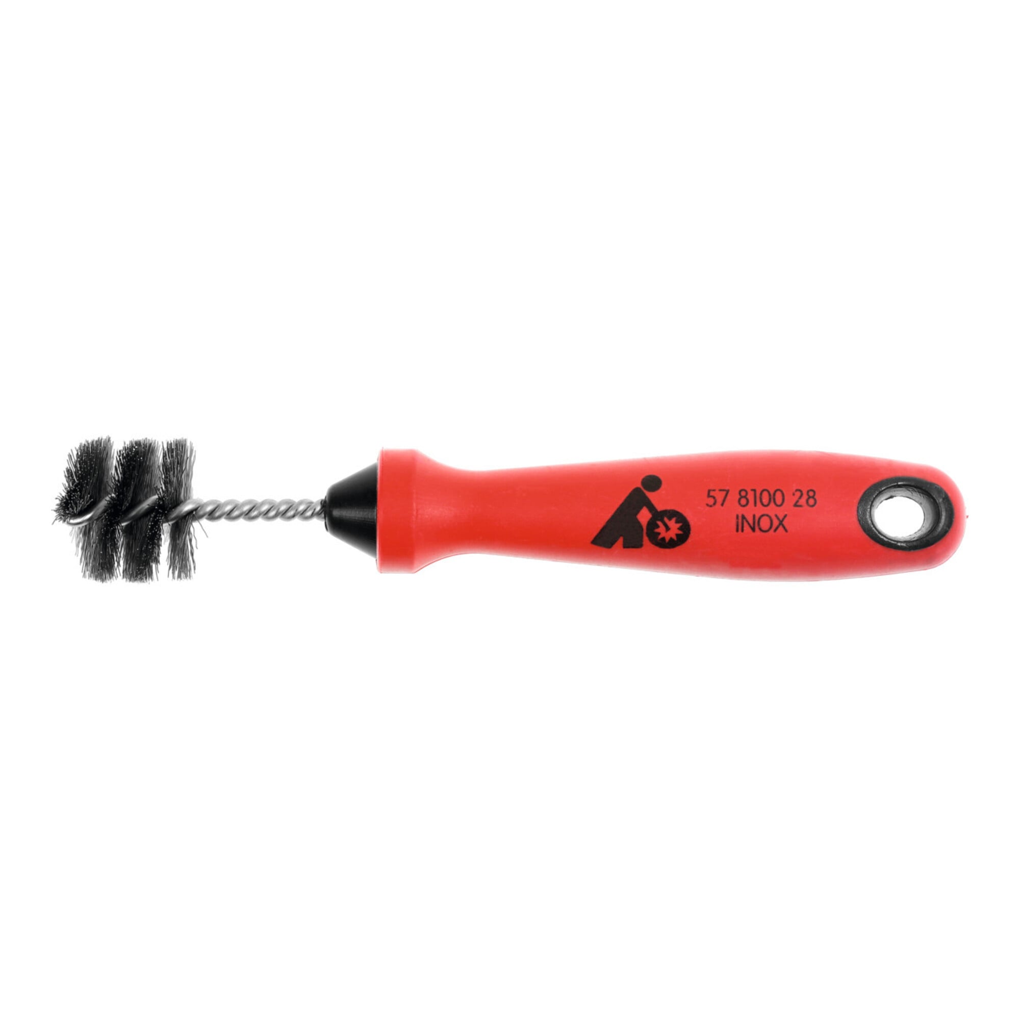 Lessmann Fittingbürste gewellter INOX-Draht, passend für Rohr-Innen- 28 mm