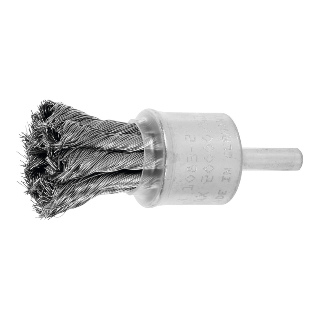 Lessmann Gezopfte Pinselbürste INOX-Draht, Bürsten- xBorstenstärke: 22X0,25 mm