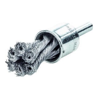 Lessmann Gezopfte Pinselbürste Stahldraht, Bürsten-⌀xBorstenstärke: 19X0,35 mm