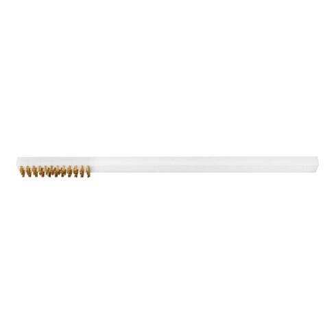 LESSMANN Handdraadborstel extra lang Messingdraad gegolfd 0,35 mm, Aantal rijen: 4