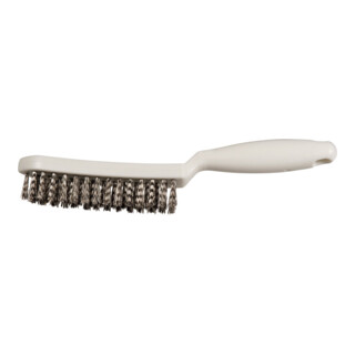 LESSMANN Handdraadborstel, met kunststof handvat RVS-draad gegolfd 0,35 mm, Aantal rijen: 3