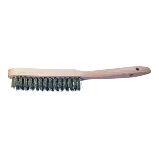 LESSMANN Handdraadborstel RVS-draad gegolfd 0,35 mm, Aantal rijen: 2