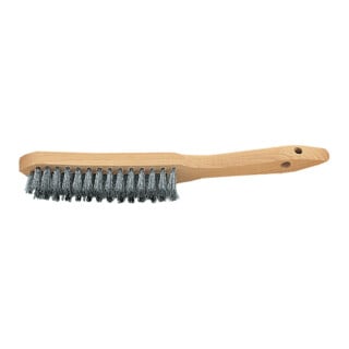 LESSMANN Handdraadborstel RVS-draad gegolfd 0,35 mm, Aantal rijen: 3