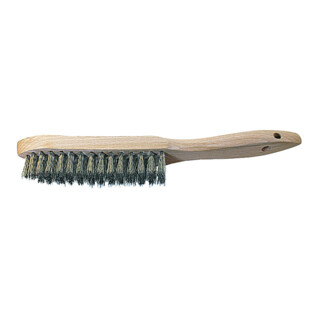 LESSMANN Handdraadborstel RVS-draad gegolfd 0,35 mm, Aantal rijen: 4