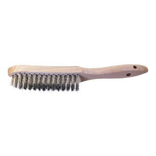 LESSMANN Handdraadborstel RVS-draad gegolfd 0,35 mm, Aantal rijen: 5