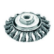 Lessmann Kegelbürste gekröpft Stahldraht 0,50 mm, Bürsten-⌀xGewinde: 100XM14 mm