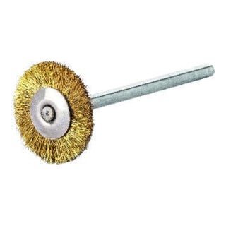 Lessmann Mini-brosse circulaire Fil laiton 0,10 mm,⌀ brosse x largeur de brosse: 19X2 mm