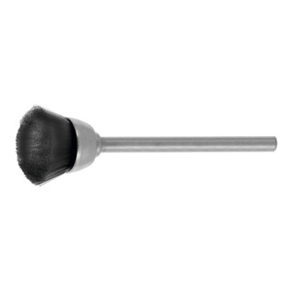 LESSMANN Mini-spazzola a tazza setole naturali (nere), Spazzola Ø15mm
