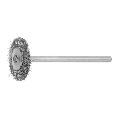 Lessmann Miniatur-Rundbürste INOX-Draht 0,10 mm, Bürsten-⌀xBürstenbreite: 22X2 mm