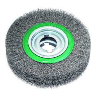 LESSMANN Ronde afbraamborstel RVS-draad 0,35 mm, Borstel-⌀ D1xbezettingsbreedte L1: 250X60 mm