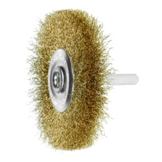 LESSMANN Ronde borstel op stift Messingdraad 0,20 mm, Borstel-⌀ D1xbezettingsbreedte L1: 70X10mm