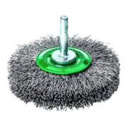 LESSMANN Ronde borstel op stift RVS-draad 0,20 mm, Borstel-⌀ D1xbezettingsbreedte L1: 50X10 mm