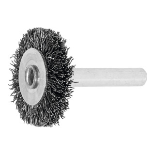 LESSMANN Ronde borstel op stift Staaldraad 0,30 mm, Borstel-⌀ D1xbezettingsbreedte L1: 30X6mm