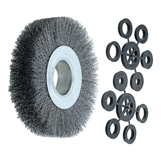 LESSMANN Ronde draadborstel Staaldraad 0,20 mm, Borstel-⌀ D1xbezettingsbreedte L1: 150X30mm