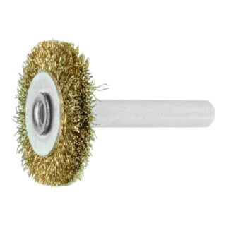 Lessmann Schaft-Rundbürste Messingdraht 0,20 mm, Bürsten-⌀xBesatzbreite: 30X6 mm