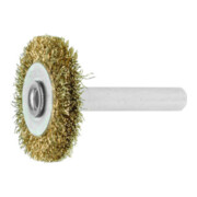Lessmann Schaft-Rundbürste Messingdraht 0,20 mm, Bürsten-⌀xBesatzbreite: 30X6 mm