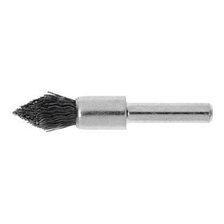 LESSMANN Spazzola a pennello appuntita, filo in inox da 0,30mm, Spazzola Ø12mm