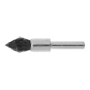 LESSMANN Spazzola a pennello appuntita, filo in inox da 0,30mm, Spazzola Ø12mm