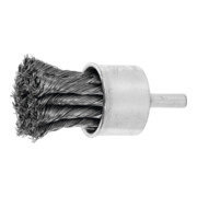 LESSMANN Spazzola a pennello con filo intrecciato in acciaio, Spazzola Ø28 x Spessore setole 0,50mm