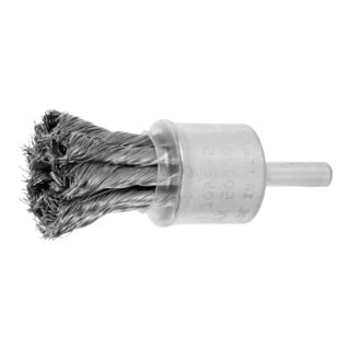 LESSMANN Spazzola a pennello con filo intrecciato inox, Spazzola Ø22 x Spessore setole 0,25mm